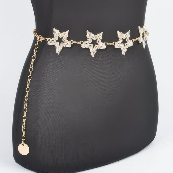 Glass Star Plus Size Chain Belt - Picture 2 of 4